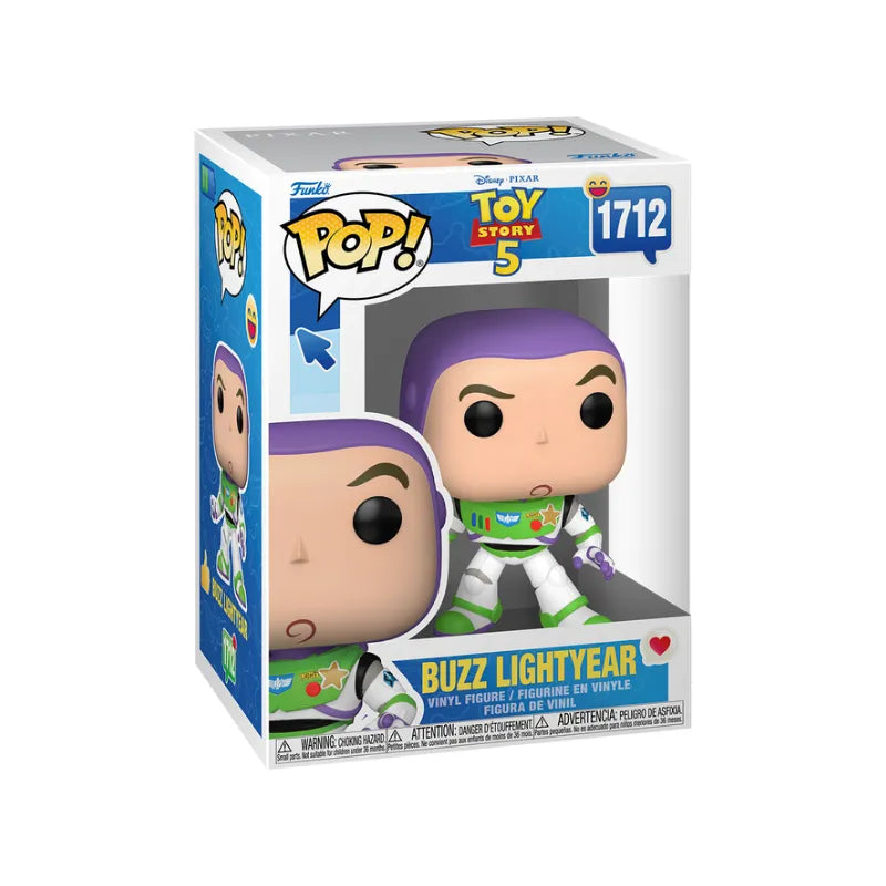 Funko Pop Buzz Toy Story - détail armure Space Ranger blanche violette ailes format vinyle 10cm