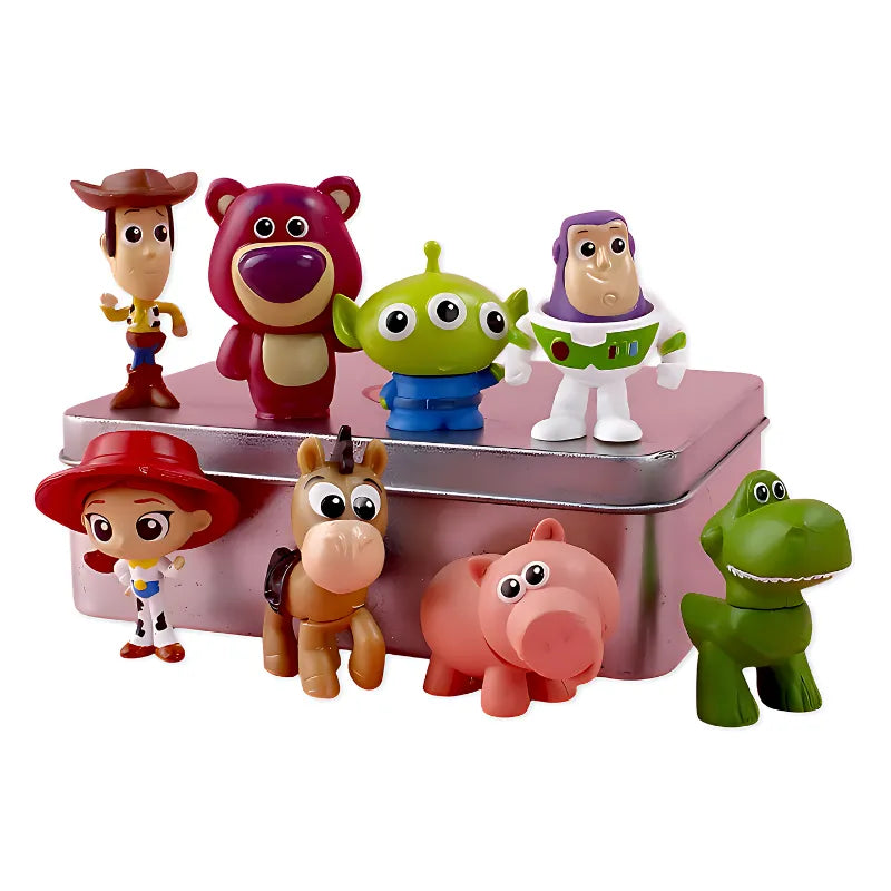 Lot 8 Mini-Figurines Toy Story Chibi 4,5cm - profil