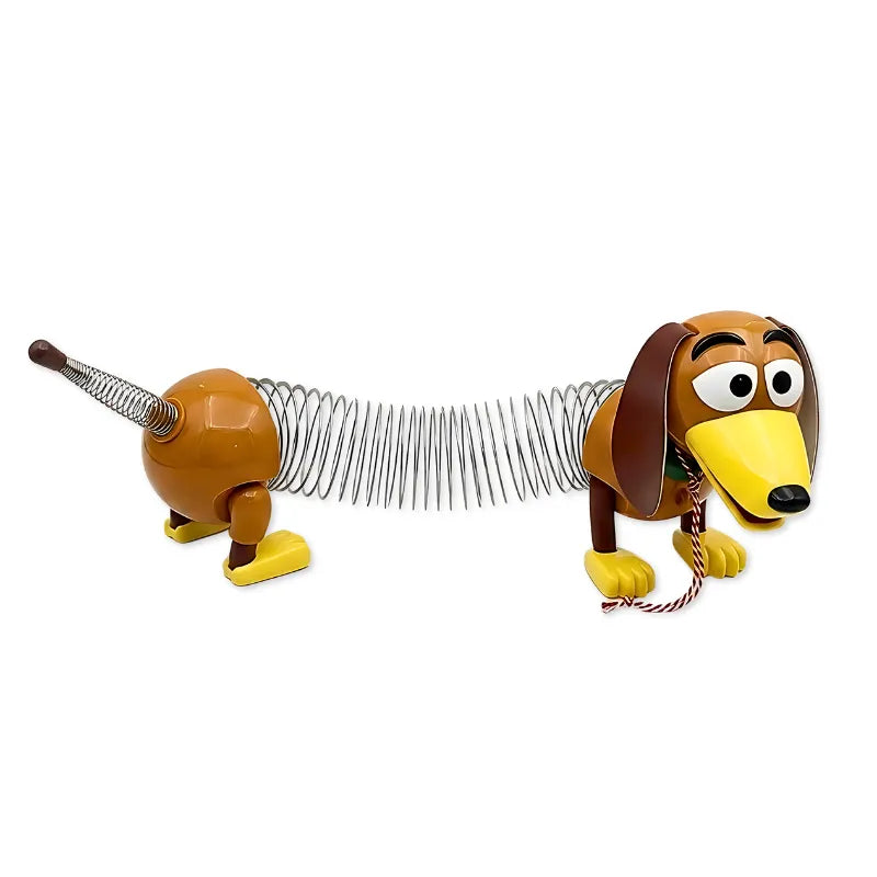 Figurine Slinky - détail corps brun beige oreilles tombantes ressort fonctionnel 15cm