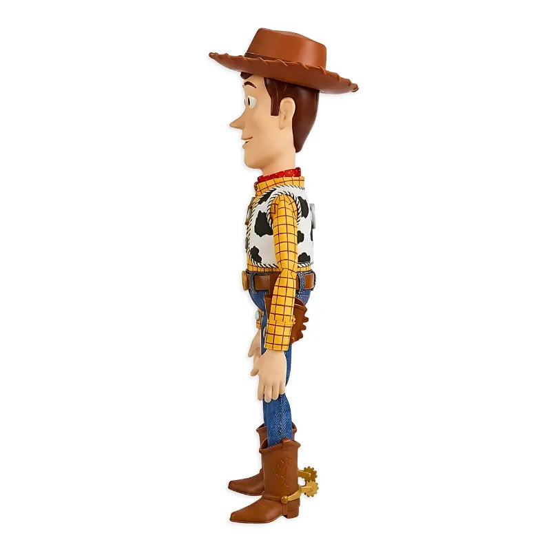 Figurine Woody - détail chemise carreaux chapeau cowboy étoile shérif bottes tissu 40cm